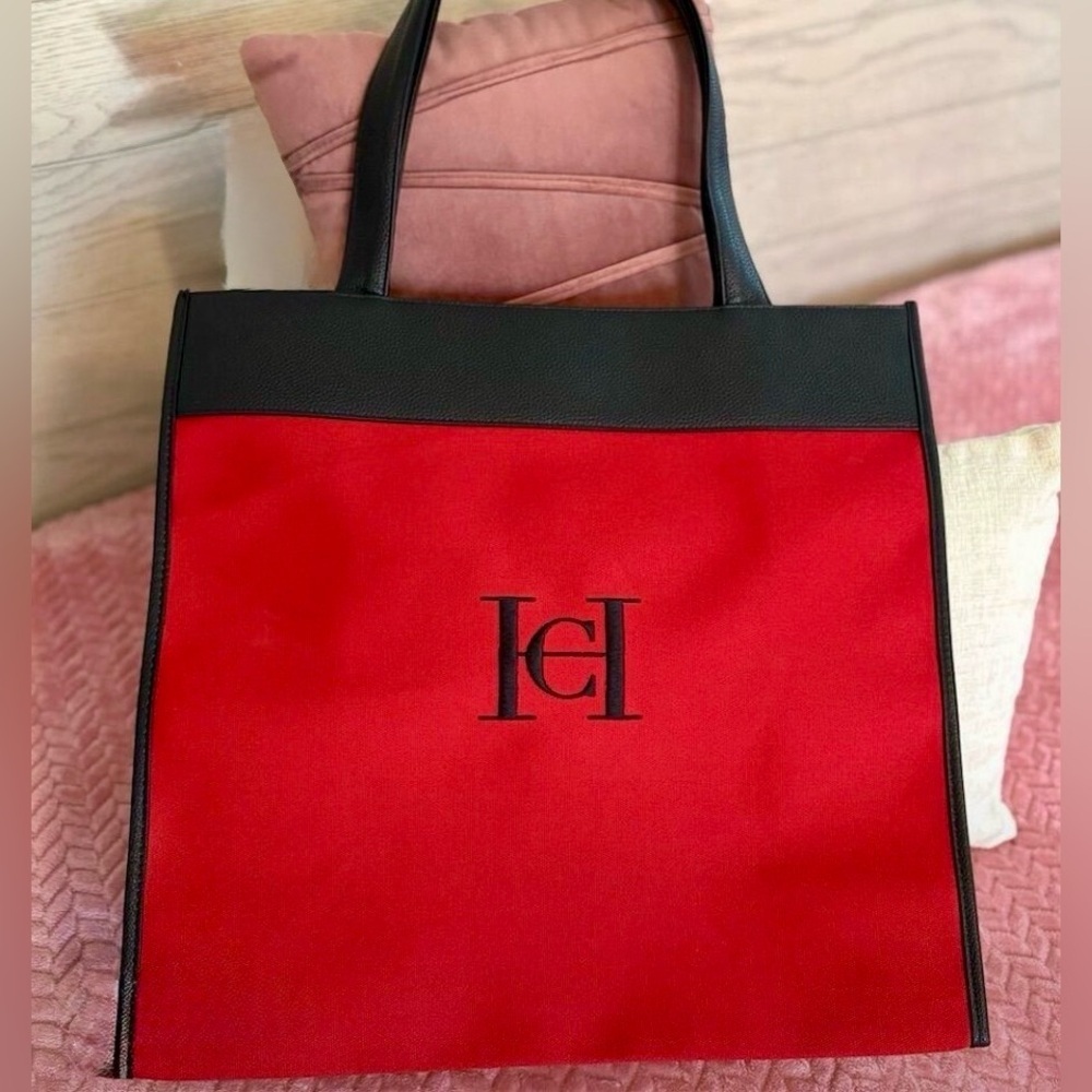 Carolina Herrera Good Girl XL Tote Bag Red & Black NWOT